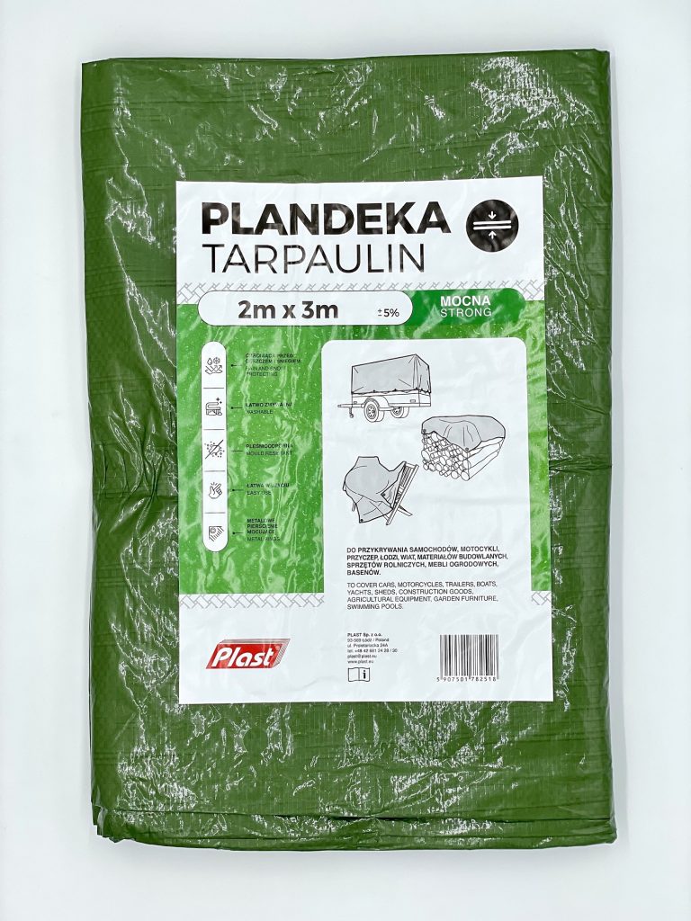 Plandeka 2x3m zielona mocna 90g/m²